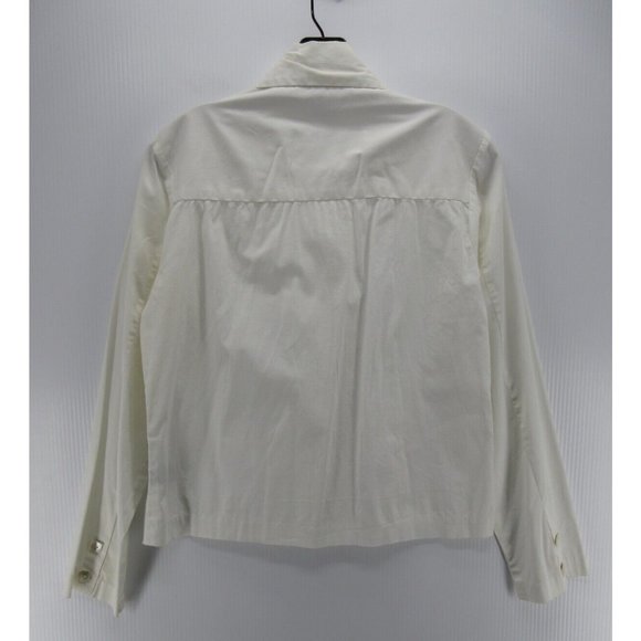 Catherine Stewart Shirt Small Button Up Beaded Floral Career Preppy* - Picture 8 of 13